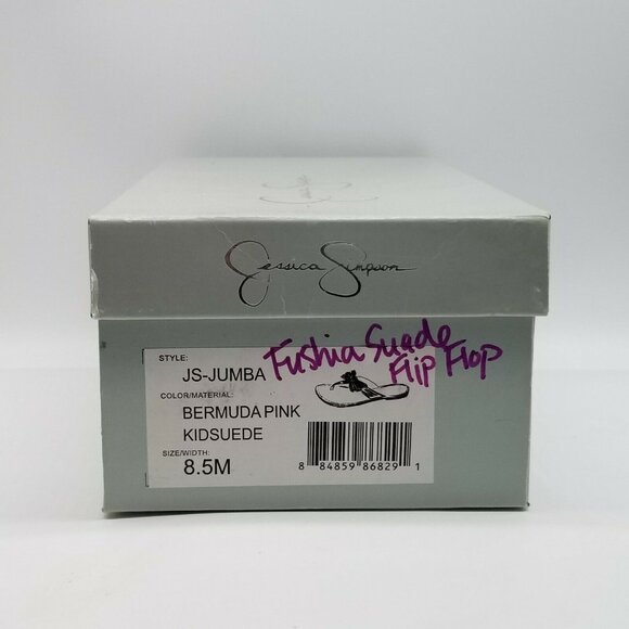 Jessica Simpson Jumba Flip Flops Thong Womens Sandals‎ Suede Pink Size 8.5 M - Picture 5 of 5
